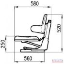 Ülés mechanikus rugózással, dönthető