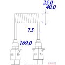 Összekötőkábel spirál 12V 3m 