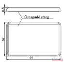 Prizma fehér 57x91 öntapadós