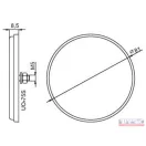 Prizma fehér kerek DN-80 (hátsó csavaros rögzítéssel)