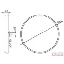 Prizma piros kerek DN-80 (hátsó csavaros rögzítéssel)