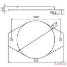Prizma sárga kerek DN-77 (2 furatos rögzítéssel)