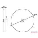 Prizma piros kerek DN-60 (hátsó csavaros rögzítéssel)