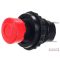 Nyomógomb kerek piros 5A
