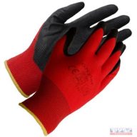 Védőkesztyű szerelő gumírozott (piros)
