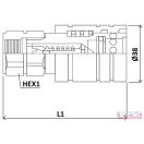 Gyorscsatlakozó M18x1,5 hüvely belső menetes
