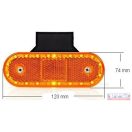 Szélességjelző sárga ovális Ledes