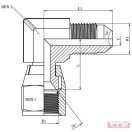 Könyök 3/4" KB AGJ-12 UNF