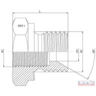 Közcsavar 1" - 3/4" BSP KB szűkítő