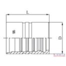 Armatúra külső hüvely DN-25 4SH