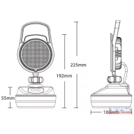 Szerelőlámpa  9W, 9db Led