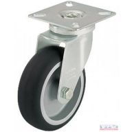   Kerék forgóvillás műszerkocsigörgő talplemezzel,gumi futófelülettel