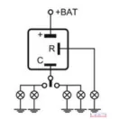 MTZ villogó automata (3 lábas) 12v NAGARES