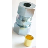   Csőtoldó idom  4 mm fém, közcsavar+hollander+vágógyűrű+csőpersely