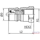 Gyorscsatlakozó 3/4" dugó belső menetes
