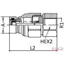 Gyorscsatlakozó 3/4" dugó belső menetes cseppenés mentes DN-27 (75l/min)