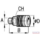 Gyorscsatlakozó M16x1,5 hüvely