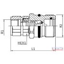 Gyorscsatlakozó 3/4" hüvely belső menetes csavaros 