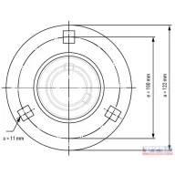 Csapágyház + csapágy PF-72 (PF-207+YAT207)