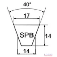 Ékszíj 16,3x1850 Lp SPB SAVA