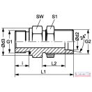 Közcsavar  26x1,5 - 1/2"  szerelőfalas
