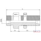 Közcsavar  20x1,5 szerelőfalas