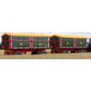 Strautmann két-tengelyes 18 to pótkocsi fa felépítménnyel