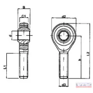 Gömbfej M10 (10x29x63) külső menetes