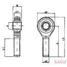 Gömbfej M 6 (6x21x47) külső menetes