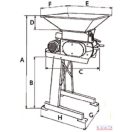 Szemroppantó gabonadaráló prés  300-350 kg/óra