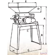 Szemroppantó gabonadaráló prés 2500-3500 kg/óra