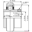YAR 206 (30x62x19/38) FAG csapágy