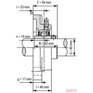 Csapágyház + csapágy UCF-308 NTN
