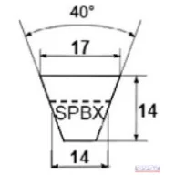 Ékszíj 16,3x2150 Lp XPB Gates