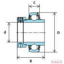 YEL 209-110 (41,275x85x22/56,3) SKF csapágy