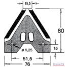 Kaszapenge alternáló 76x80x2,7 felül recézett