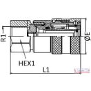 Gyorscsatlakozó 3/4" hüvely belső menetes cseppenés mentes DN-27 (75l/min)